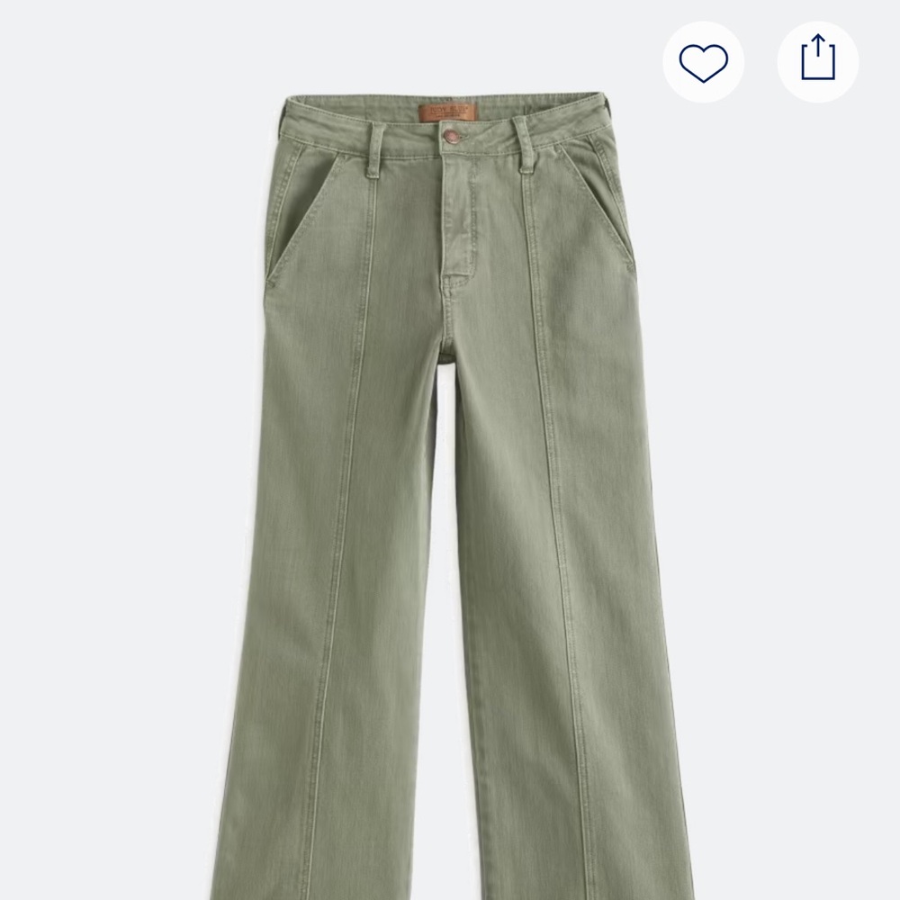 Judy Blue Green Wide-Leg Jeans